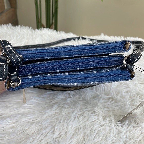 GIANI BERNINI ~ Dasher Center Stripe Faux-Leather Crossbody/Shoulder Bag… - Picture 7 of 10